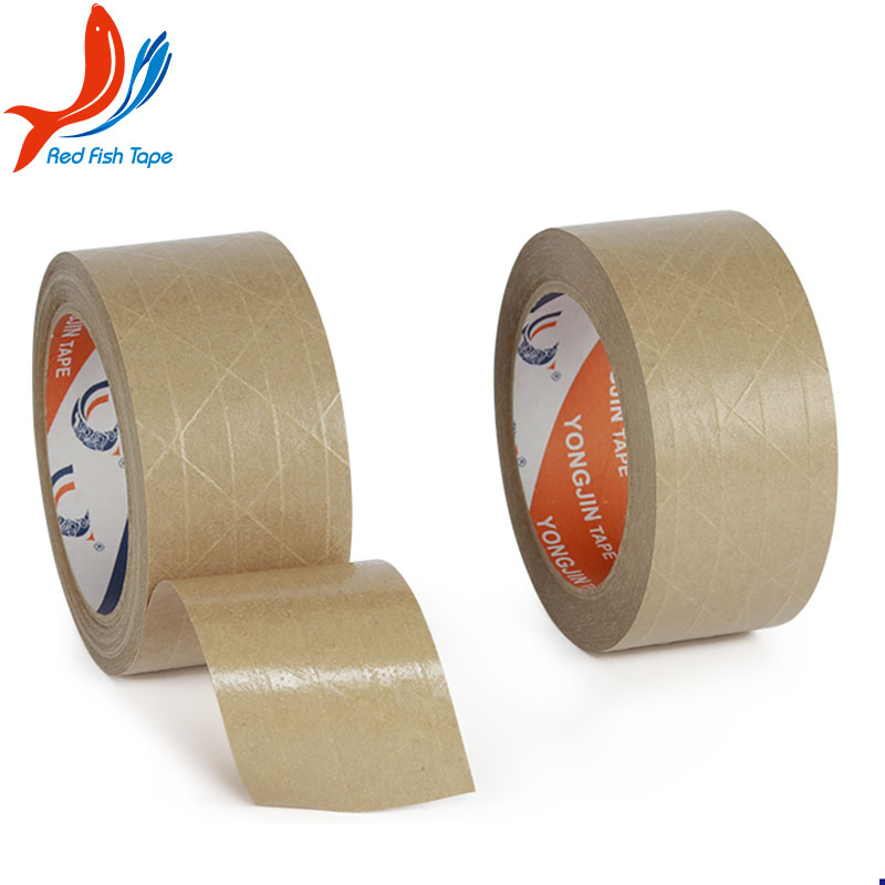 Reinforced adhesive paper tape